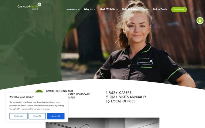 Zrzut ekranu connected-health.ie