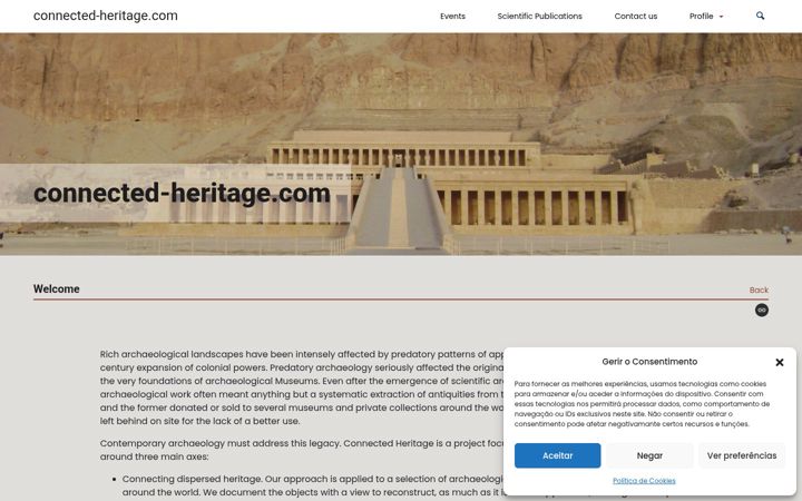 Screenshot of connected-heritage.com