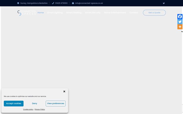 Screenshot of connected-spaces.co.uk