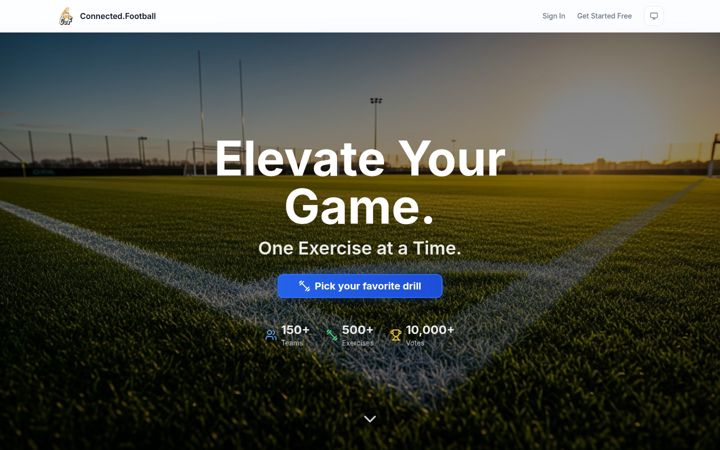 Screenshot of connected.football