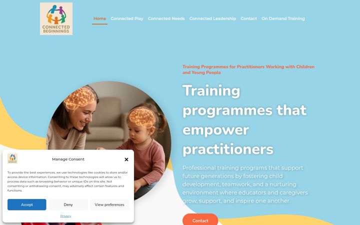 Screenshot of connectedbeginnings.co.uk