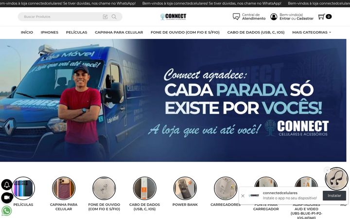 Screenshot of connectedcelulares.com.br