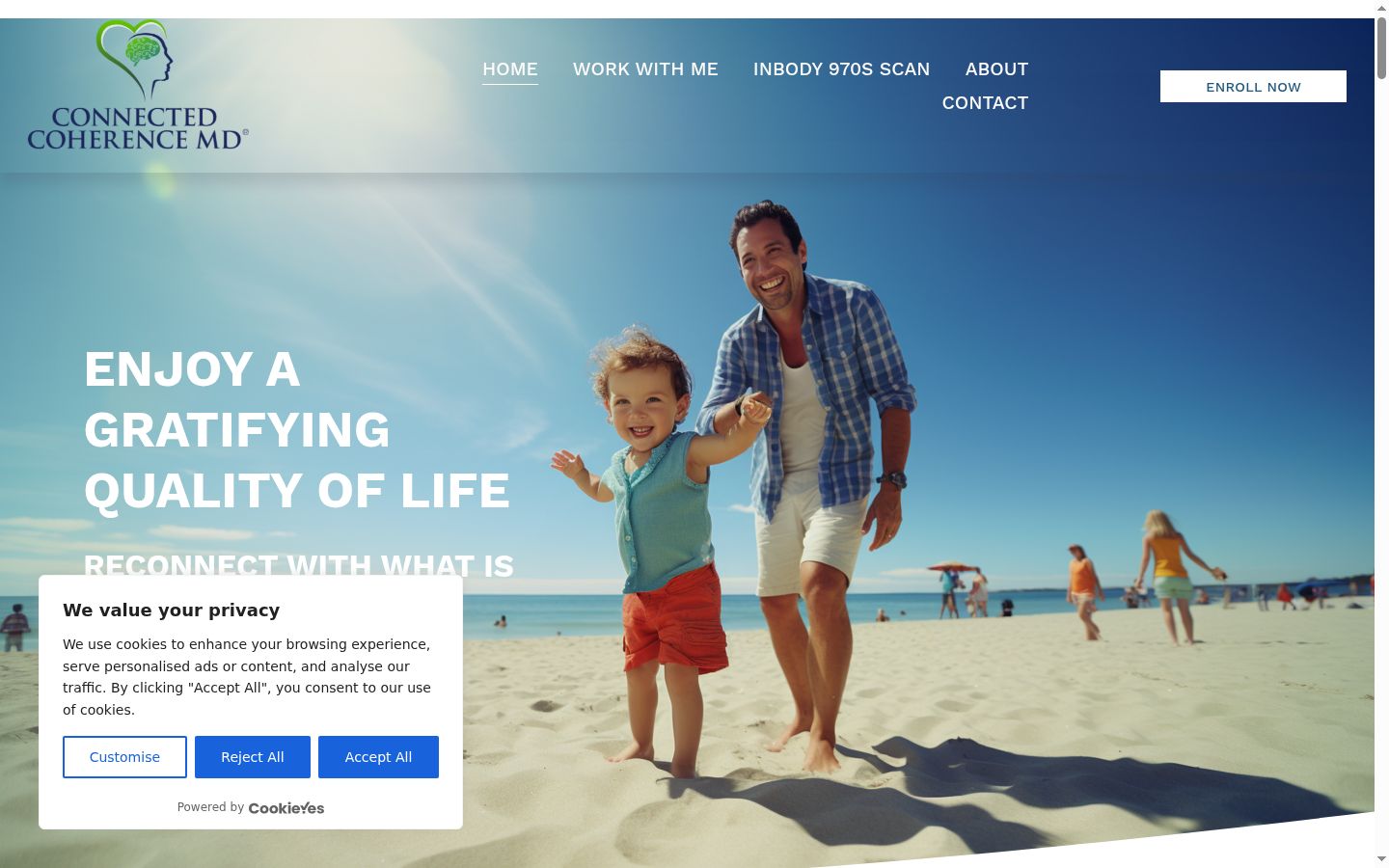 Screenshot of the consent banner shown before any interaction