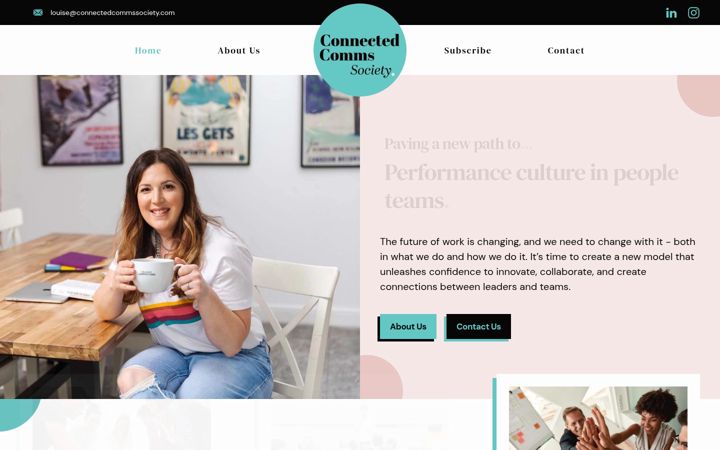 Screenshot of connectedcommssociety.com