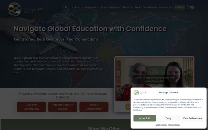 Screenshot of connectedglobal.org