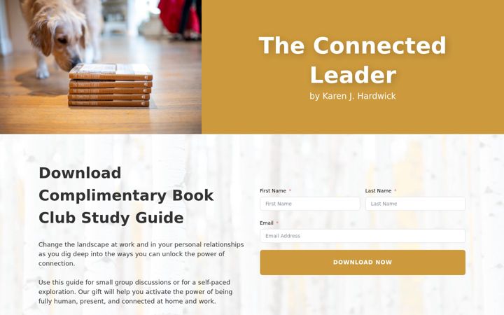 Screenshot of connectedleaderbook.com