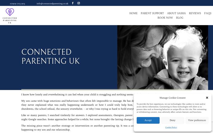 Screenshot of connectedparenting.co.uk