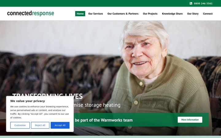 Screenshot of connectedresponse.co.uk