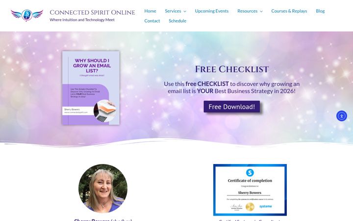 Screenshot of connectedspirit.com