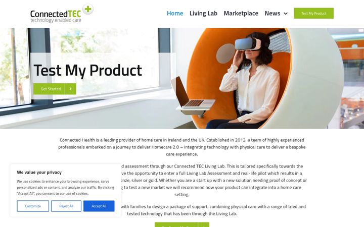 Screenshot von connectedtec.co.uk