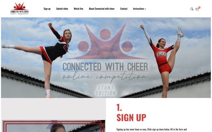 Screenshot of connectedwithcheer.com