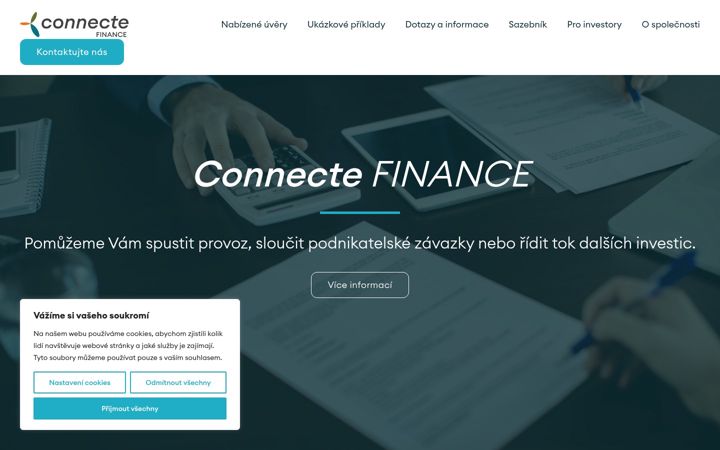 Screenshot van connectefinance.cz