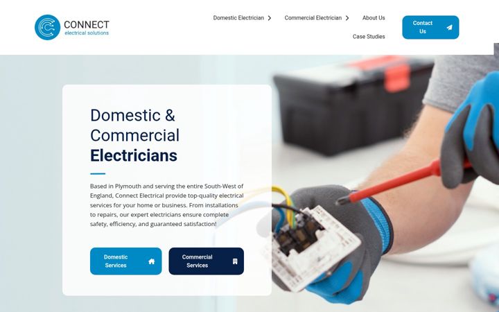 Screenshot of connectelectricalsolutions.co.uk