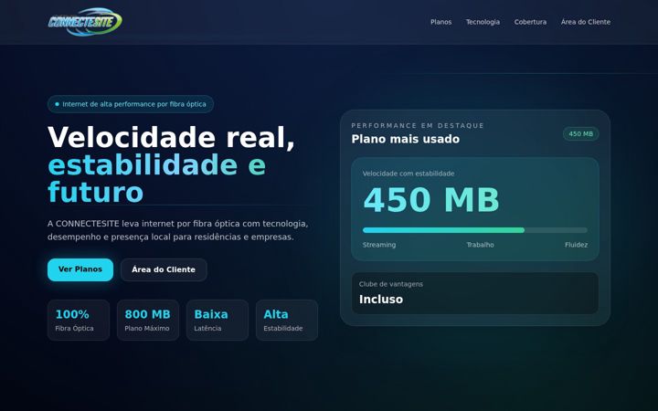 Screenshot of connectesite.com.br