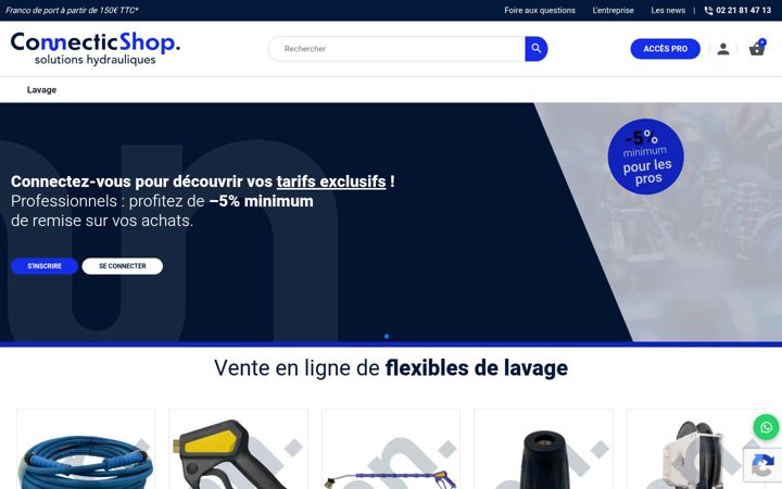 Captură de ecran a connecticshop.fr