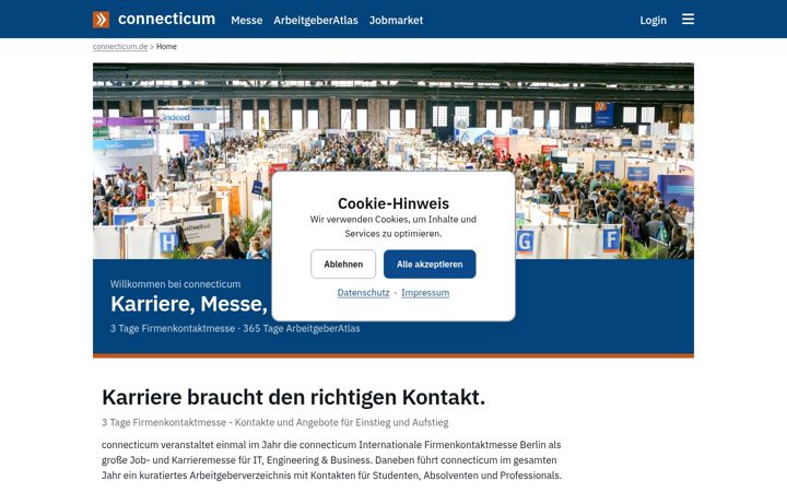 Screenshot of connecticum.de