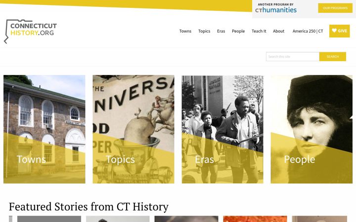 Screenshot of connecticuthistory.org