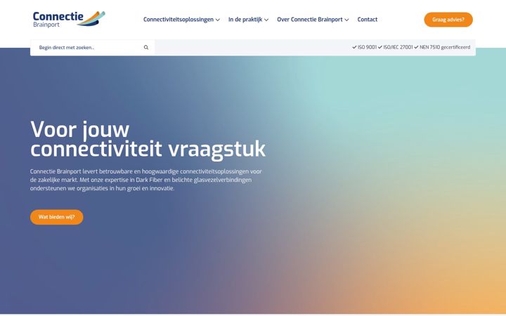 Screenshot of connectiebrainport.nl