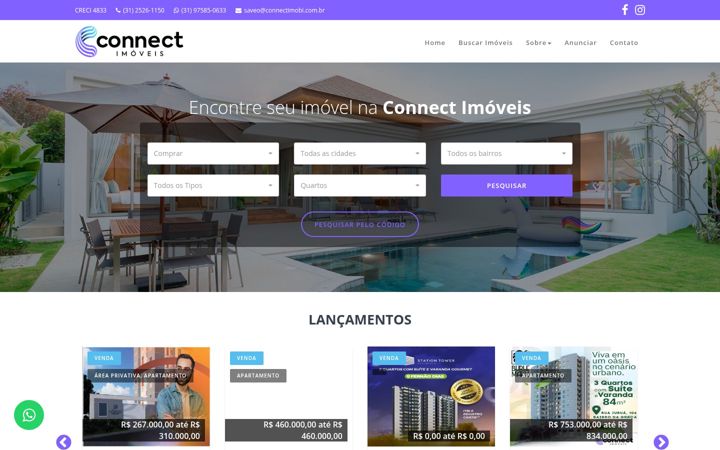 Screenshot of connectimobi.com.br