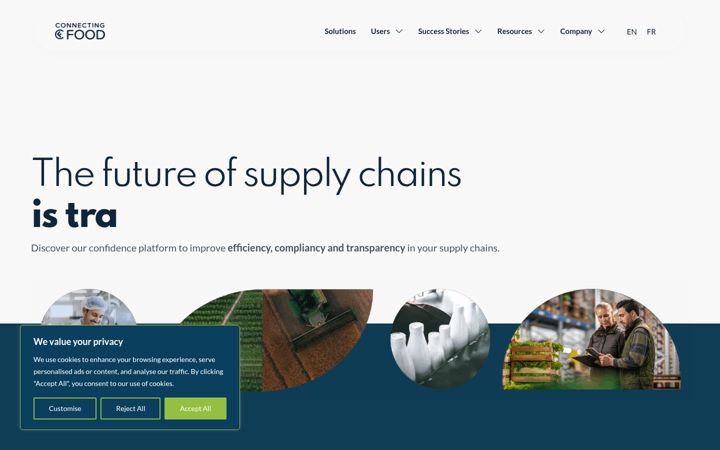 Screenshot of connecting-food.com