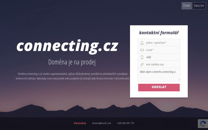 Screenshot of connecting.cz