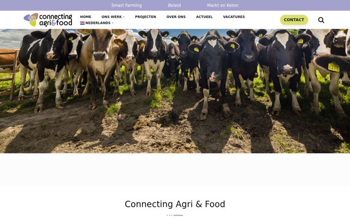 Screenshot of connectingagriandfood.nl