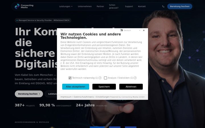 Screenshot of connectingmedia.de