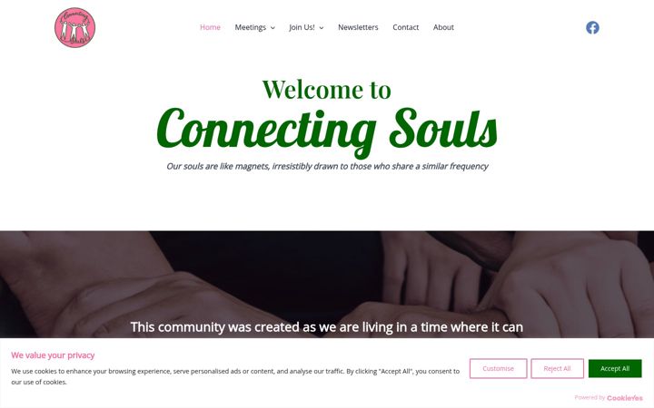 Screenshot von connectingsouls.co.uk