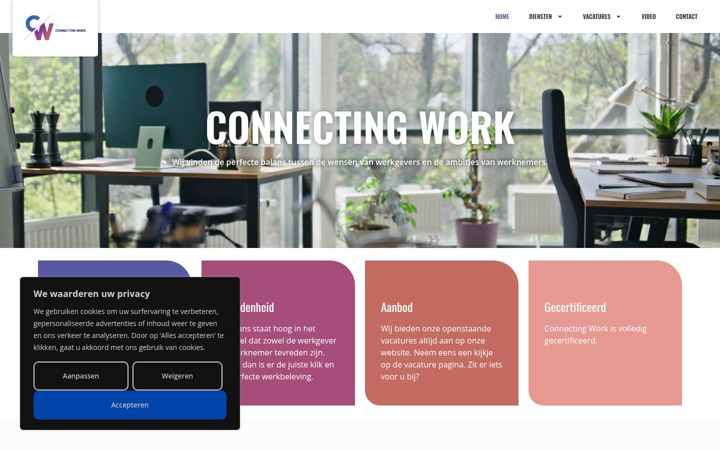 Skærmbillede af connectingwork.nl