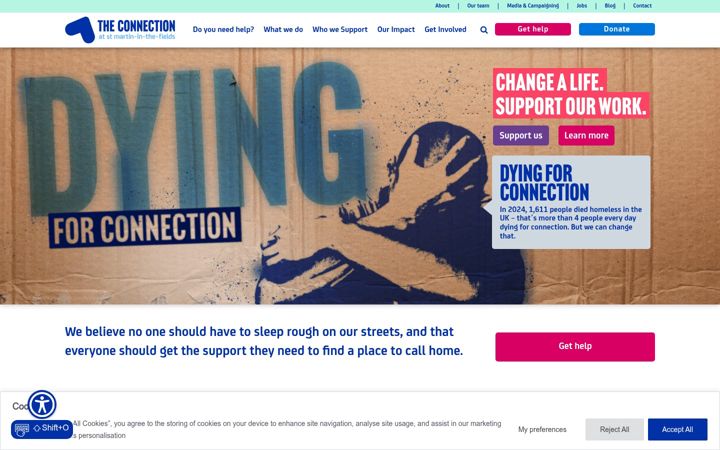 Screenshot von connection-at-stmartins.org.uk