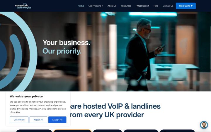Screenshot of connection-technologies.co.uk