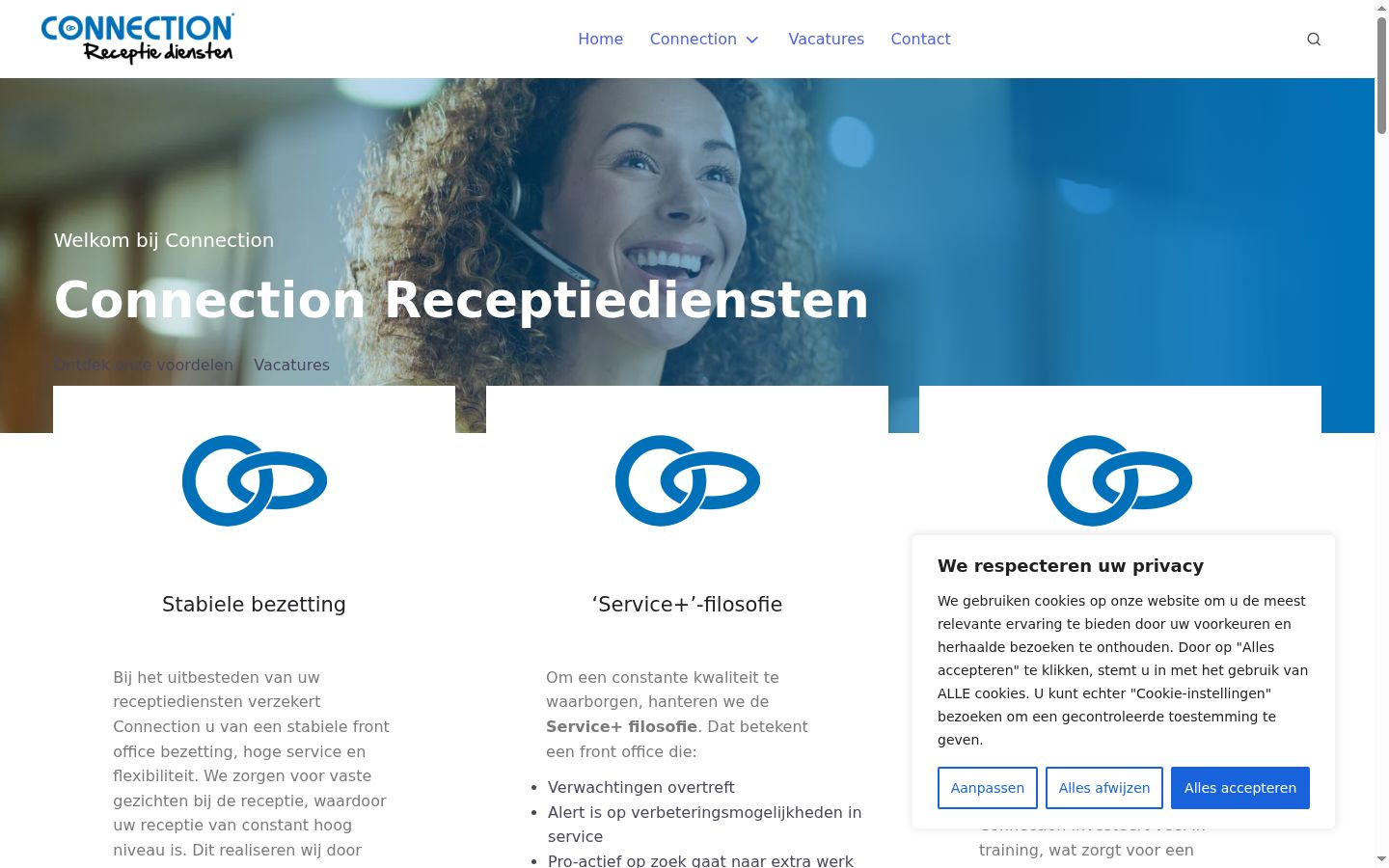 Screenshot des Einwilligungsbanners vor jeglicher Interaktion
