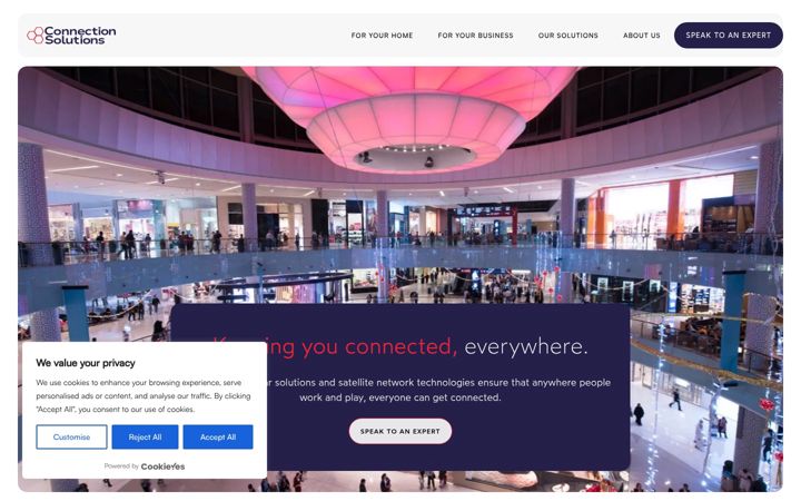 Screenshot of connectionsolutions.net