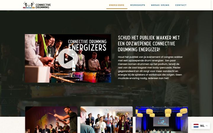 Screenshot of connectivedrumming.com