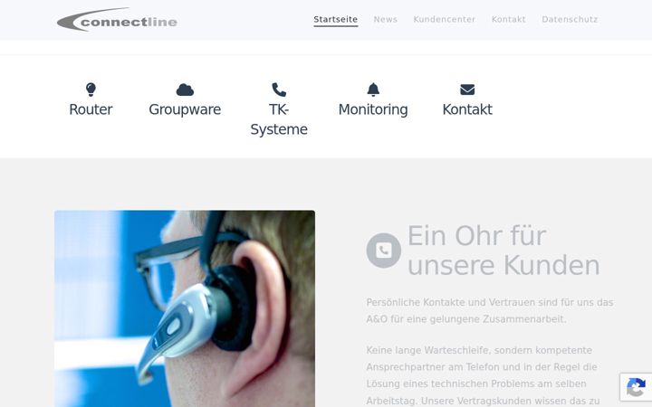 Screenshot of connectline.de