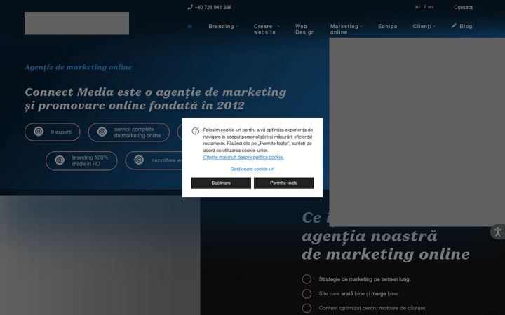 Screenshot of connectmedia.ro