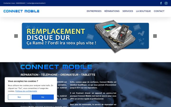 Screenshot von connectmobile.fr