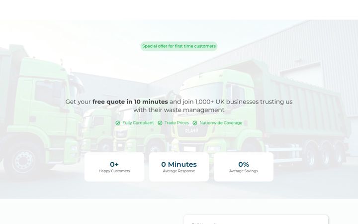 Screenshot of connectmywaste.co.uk