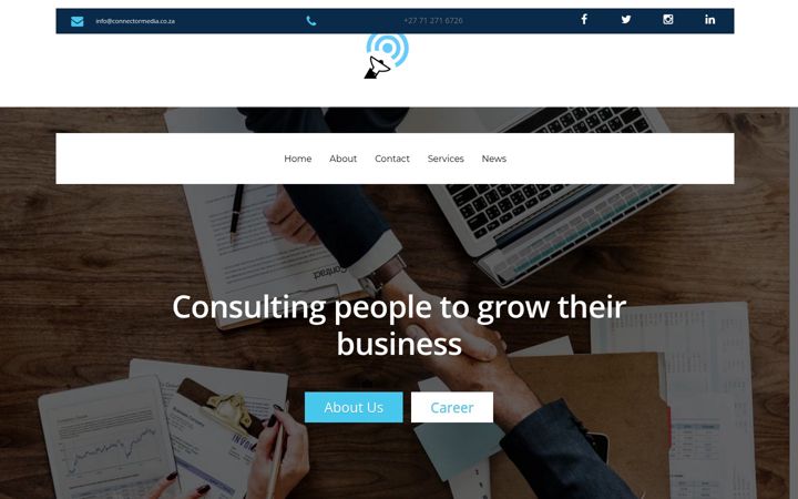 Екранна снимка на connectormedia.co.za
