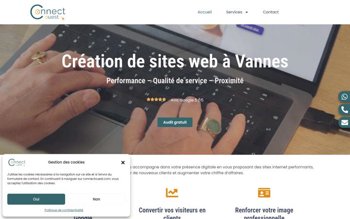 Screenshot of connectouest.com