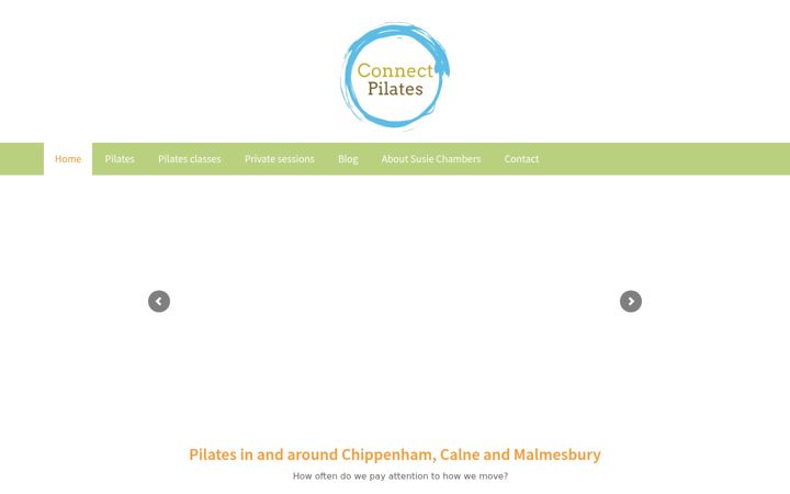 Screenshot of connectpilates.net