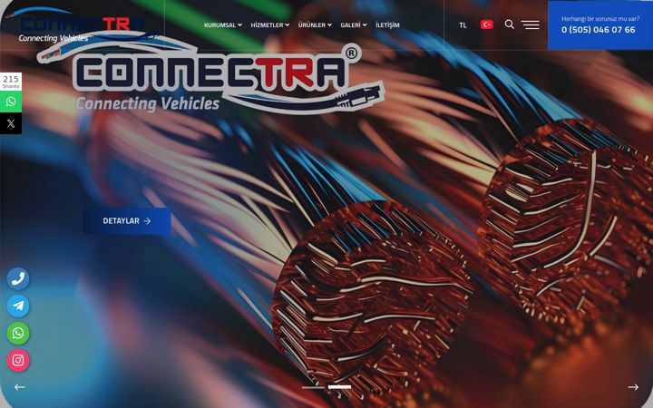 Screenshot of connectra.com.tr