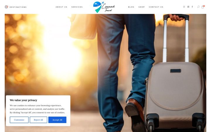 Екранна снимка на connectravel.eu