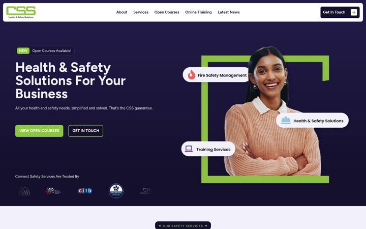 Screenshot van connectsafetyservices.co.uk