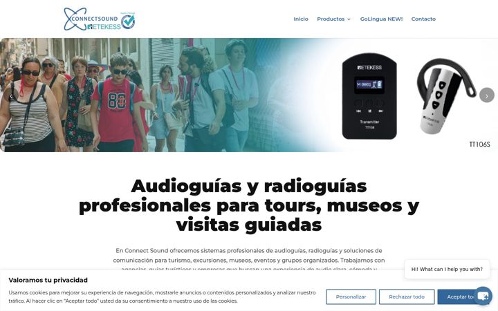 Screenshot of connectsound.es