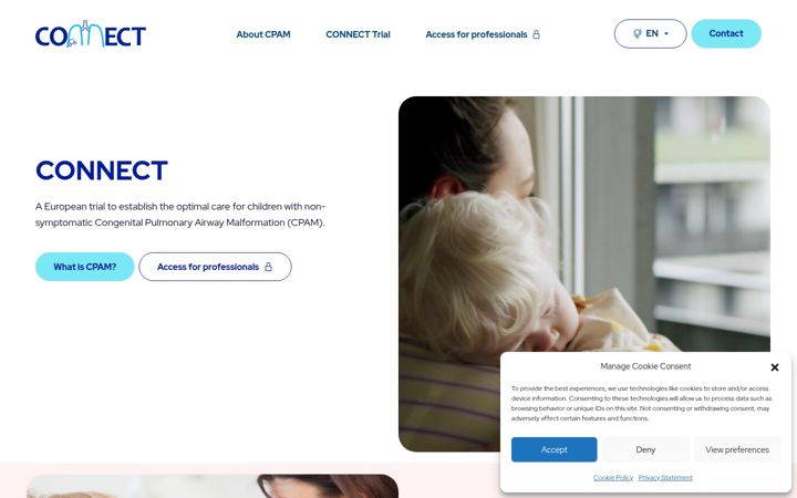Screenshot of connecttrial.nl
