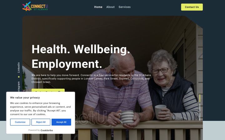 Screenshot of connectu.org.uk