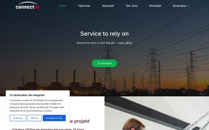 Snímek obrazovky connectus.fi