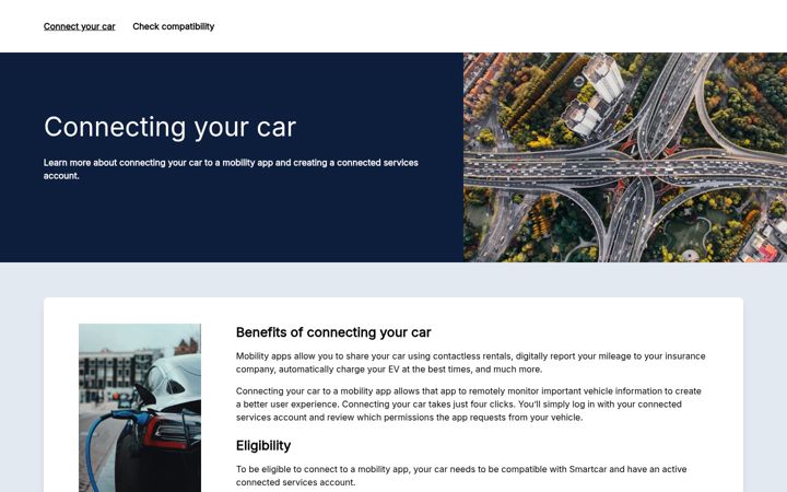Screenshot of connectyourcar.com