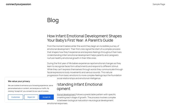 Screenshot of connectyourpassion.com